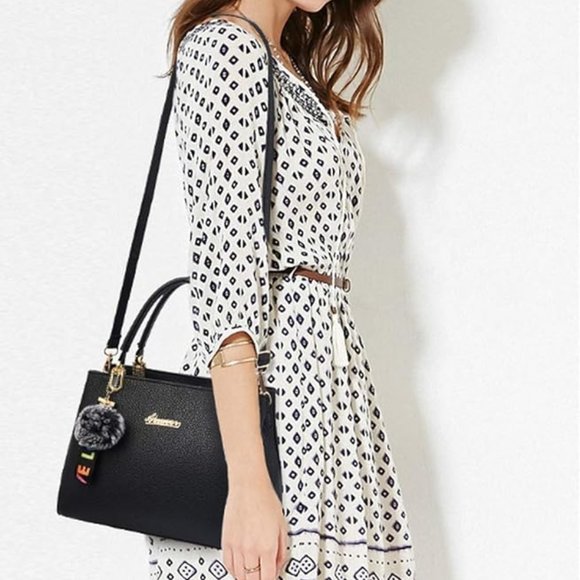 Forever 21 Peasant Blouse Dress with geometric pattern (size M) - Picture 11 of 11